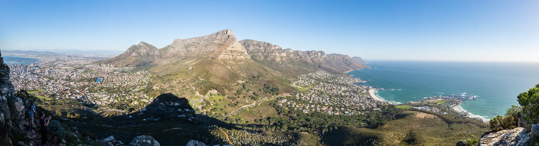 Camps Bay and the Twelve Apostles seen from above